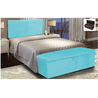 Kit Calçadeira E Painel Clean 90 Cm Suede D'rossi - Azul Turq