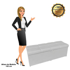 Kit Calçadeira E Painel Nina 0 90 Cm Suede M11 - D'rossi - Ci