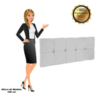 Kit Calçadeira E Painel Nina 100 Cm Suede Cinza D'rossi