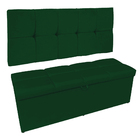 Kit Calçadeira E Painel Nina 100 Cm Suede D'rossi - Verde