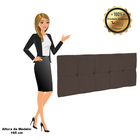 Kit Calçadeira E Painel Nina 100 Cm Suede Marrom D'rossi