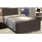 Kit Calçadeira E Painel Nina 100 Cm Suede Marrom D'rossi