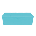 Kit Calçadeira E Painel Nina 140 Cm Suede Azul Turquesa D'ros