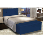 Kit Calçadeira E Painel Nina 140 Cm Suede M11 - D'rossi - Azu