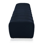 Kit Calçadeira E Painel Olivia Casal 140 Cm Veludo Azul Marin