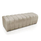 Kit Calçadeira E Painel Olivia Casal 140 Cm Veludo Marrom Rat