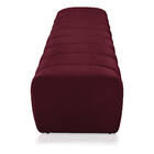 Kit Calçadeira E Painel Olivia Casal 140 Cm Veludo Vinho Trab