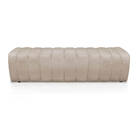 Kit Calçadeira E Painel Olivia King 195 Cm Veludo Bege Trabal