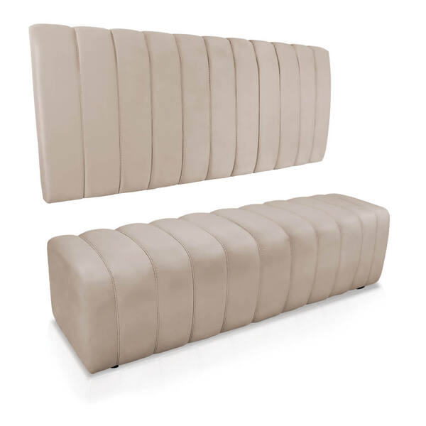 Kit Calçadeira E Painel Olivia King 195 Cm Veludo - D'rossi -