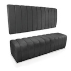 Kit Calçadeira E Painel Olivia King 195 Cm Veludo Grafite - D