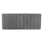 Kit Calçadeira E Painel Olivia King 195 Cm Veludo Grafite Tra