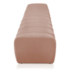 Kit Calçadeira E Painel Olivia King 195 Cm Veludo Rose - D'ro