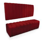Kit Calçadeira E Painel Olivia King 195 Cm Veludo Vermelho -