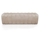 Kit Calçadeira E Painel Olivia Queen 160 Cm Veludo Bege Traba