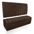 Kit Calçadeira E Painel Olivia Queen 160 Cm Veludo Marrom - D