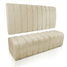 Kit Calçadeira E Painel Olivia Queen 160 Cm Veludo Off White