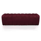 Kit Calçadeira E Painel Olivia Queen 160 Cm Veludo Vinho Trab