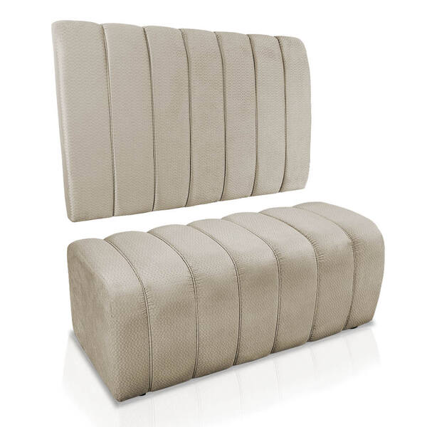 Kit Calçadeira E Painel Olivia Solteiro 90 Cm Marrom Rato Tra