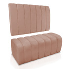 Kit Calçadeira E Painel Olivia Solteiro 90 Cm Rose - D'rossi