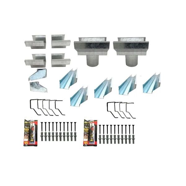 Kit Calha Telhado Beiral 10 Metros Calha Galvanizada