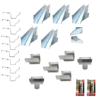 Kit Calha Telhado Beiral 10m Galvanizada Suporte Prolongado B