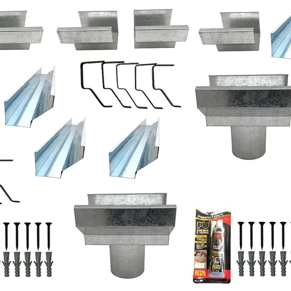 Kit Calha Telhado Beiral 12metros Calha Galvanizada