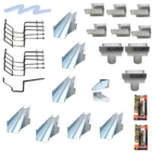 Kit Calha Telhado Beiral 13m Galvanizada Suporte Prolongado B