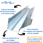 Kit Calha Telhado Beiral 14m Galvanizada Bocal Retangular
