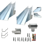 Kit Calha Telhado Beiral 3 M Calha Galvanizada Bocal Redondo