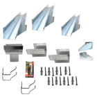 Kit Calha Telhado Beiral 5m Calha Galvanizada Bocal Retangular