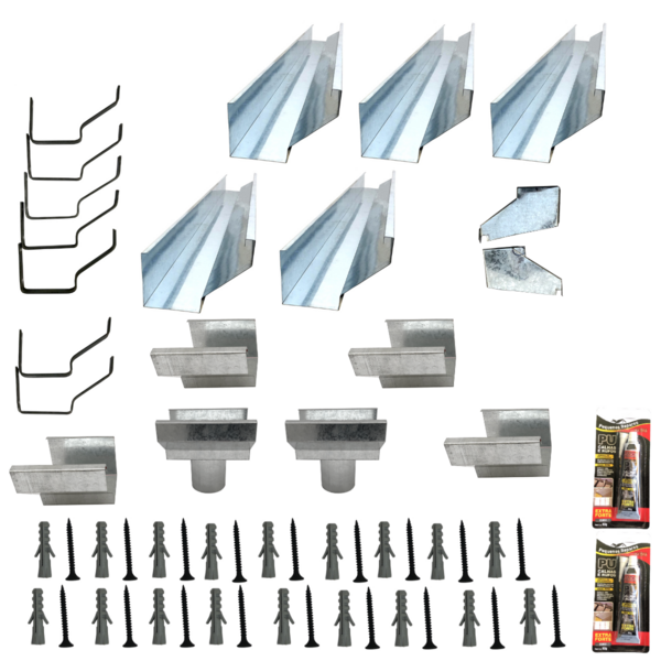 Kit Calha Telhado Beiral 9m Calha Galvanizada Bocal Redondo