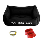 Kit Cama Pet Cachorro Gato Filhote Comer, Passear E Dormir Pr