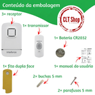 Kit Campainha Sem Fio Cib 100 Intelbras Com 3 Pontos Interno