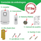 Kit Campainha Sem Fio Com Cr2032 Cib100 Intelbras 2 Entradas