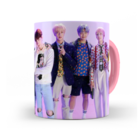 Kit Caneca Almofada Mousepad Bts Jungkook Interior E Alça Rosa