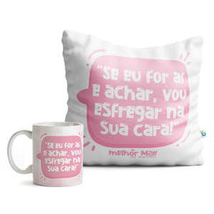 Kit Caneca E Almofada Dia Das Mães Se Eu For Aí E Achar | Leroy Merlin