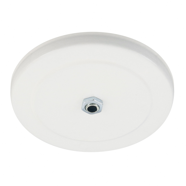 Kit Canopla de Ferro e Aço Branca e Cinza 11x15cm M.A Luz