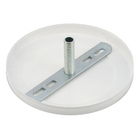 Kit Canopla de Ferro e Aço Branca e Cinza 11x15cm M.A Luz