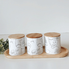 Kit Cantinho Do Café 3 Latas Porta Mantimento Hermético Com B