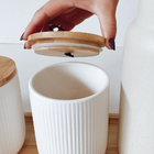 Kit Cantinho Do Café Lines 2 Potes Porta Mantimentos Em Cerâm