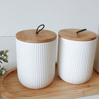 Kit Cantinho Do Café Lines 2 Potes Porta Mantimentos Em Cerâm