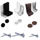 Kit Cantoneiras P/moveis 10 Jogos C/parafusos Branco