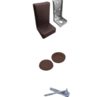 Kit Cantoneiras P/moveis 10 Jogos C/parafusos Marrom