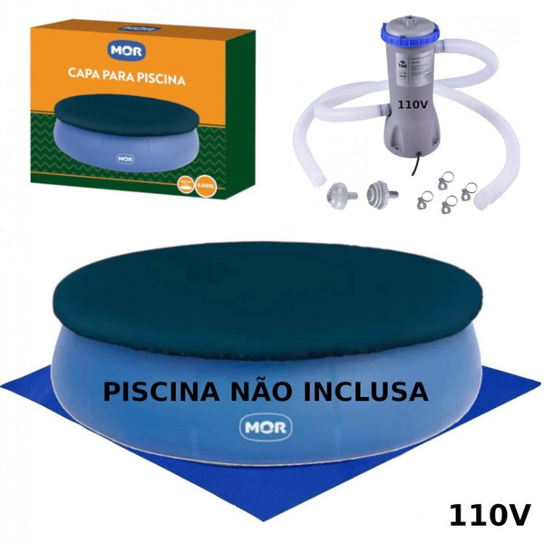 Kit Capa Forro Para Piscina Inflavel 4600 L Mor Filtro 110v 3028 L H Leroy Merlin