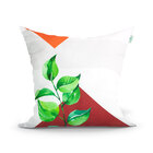 Kit Capa Almofada 2 Unidades Folhas Laranja 45cm X 45cm Com Z