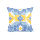 Kit Capa Almofada Amarela Geométrica 3 Unidades 45cm X 45cm C