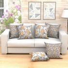 Kit Capa Almofada Amarela Grande 2 Unidades 60cm X 60cm Com Z