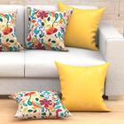 Kit Capa Almofada Amarela Grande 2 Unidades 60cm X 60cm Com Z