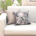 Kit Capa Almofada Bege E Tabaco Estampada 2 Unidades 45cm X 4