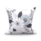 Kit Capa Almofada Cinza Listrada / Floral Estampada 6 Unidade